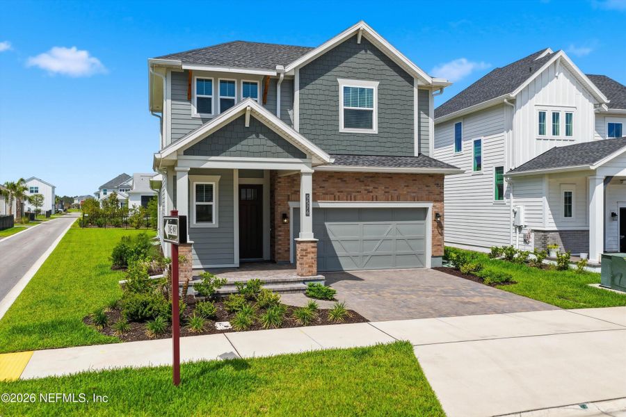 Front exterior of a new home in , Jacksonville, FL, highlighting curb appeal (Image 29). Front exterior of a new home in , Jacksonville, FL, highlighting curb appeal (Image 29).