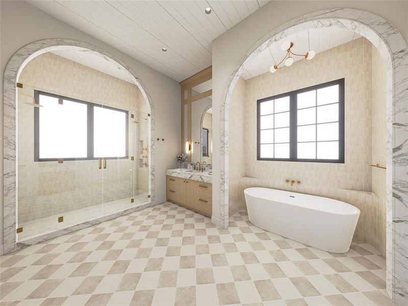 Furnished interior view inside a new home in , Heath (Image 16).