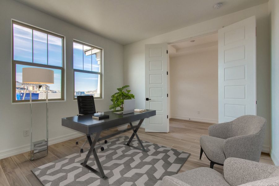 Representative furnished interior of a home built from the Hartwell by Beazer Homes in Tirreno at IronWing, Litchfield Park (Image 8).