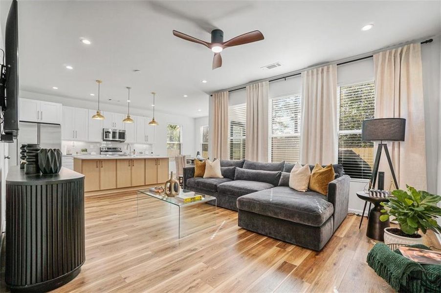 Furnished interior view inside a new home in , Atlanta (Image 5). Furnished interior view inside a new home in , Atlanta (Image 5).