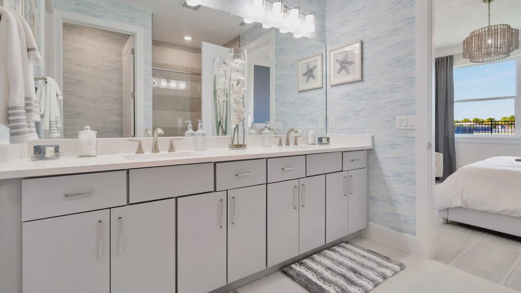 Furnished interior view inside a new home in Lagoon Residences at Epperson, Wesley Chapel (Image 16).
