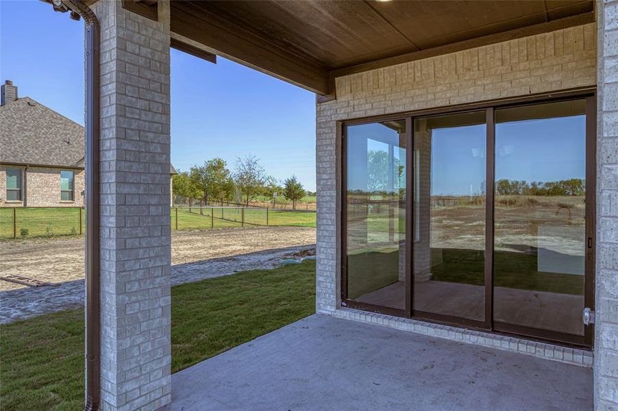 Exterior details and patio area of a home in Pioneer Estates, Blue Ridge (Image 4). Exterior details and patio area of a home in Pioneer Estates, Blue Ridge (Image 4).