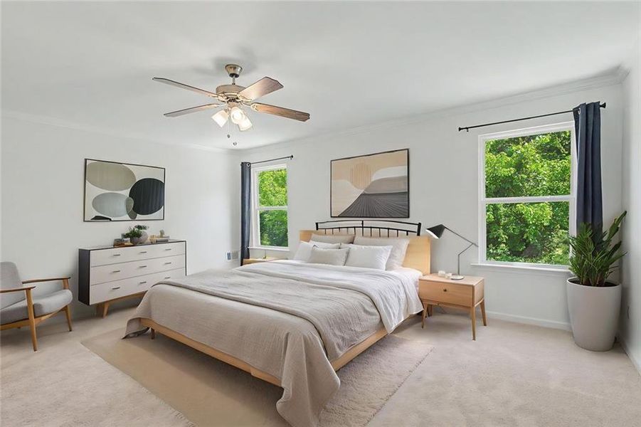 Furnished interior view inside a new home in , Atlanta (Image 28).