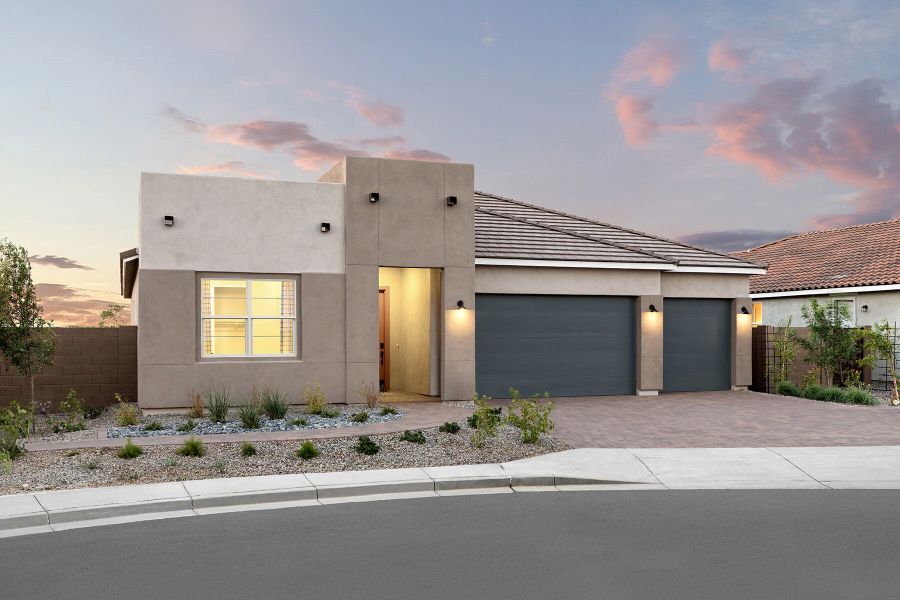 Representative exterior photo of a completed home built from the Crimson by Mattamy Homes in Rosewood Heights, San Tan Valley, AZ (Image 23).