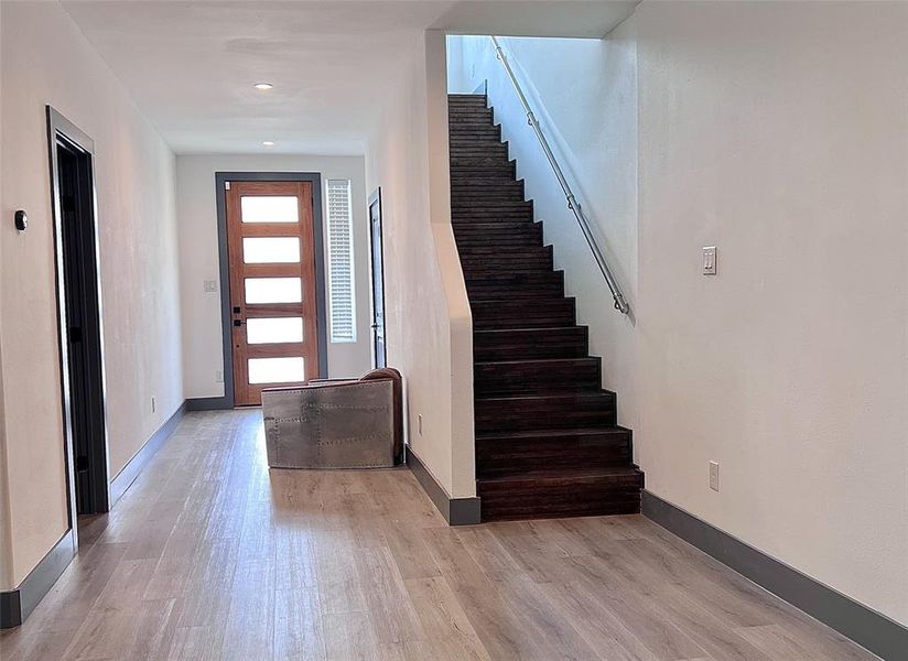 Entryway featuring light hardwood / wood-style floors