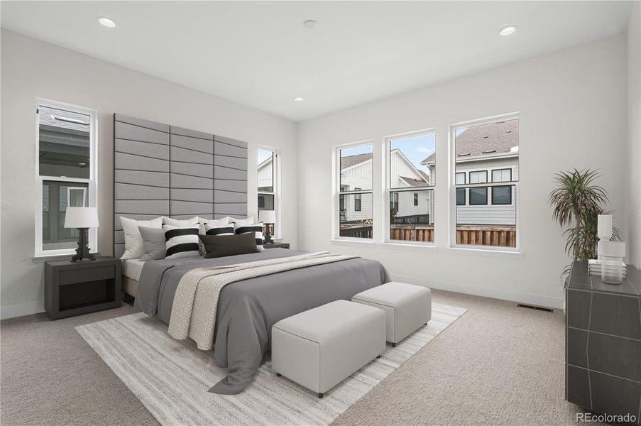 Furnished interior view inside a new home in Reflection at Solstice, Littleton (Image 28).