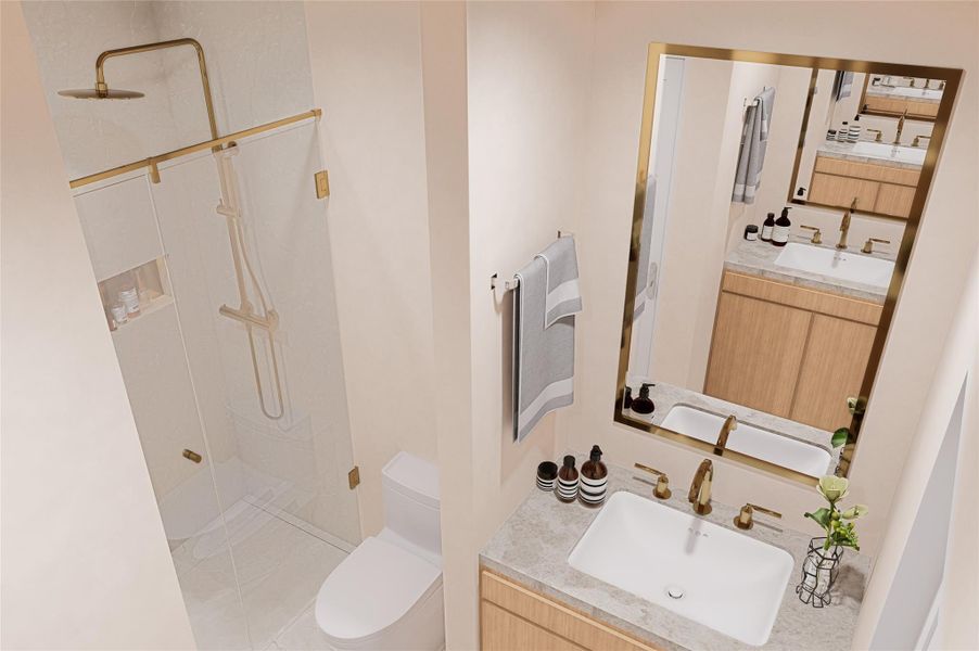 Furnished interior view inside a new home in , Houston (Image 6).