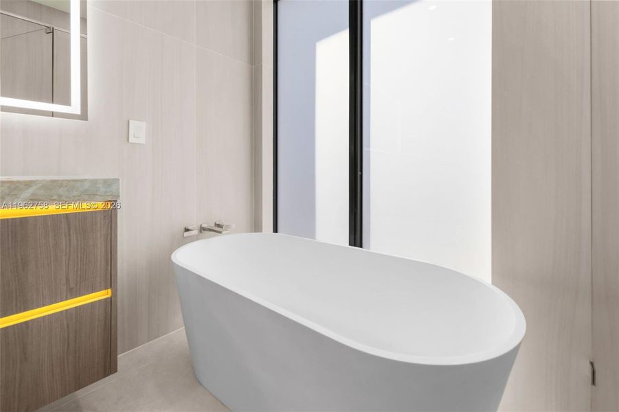 Furnished interior view inside a new home in , Miami (Image 19).