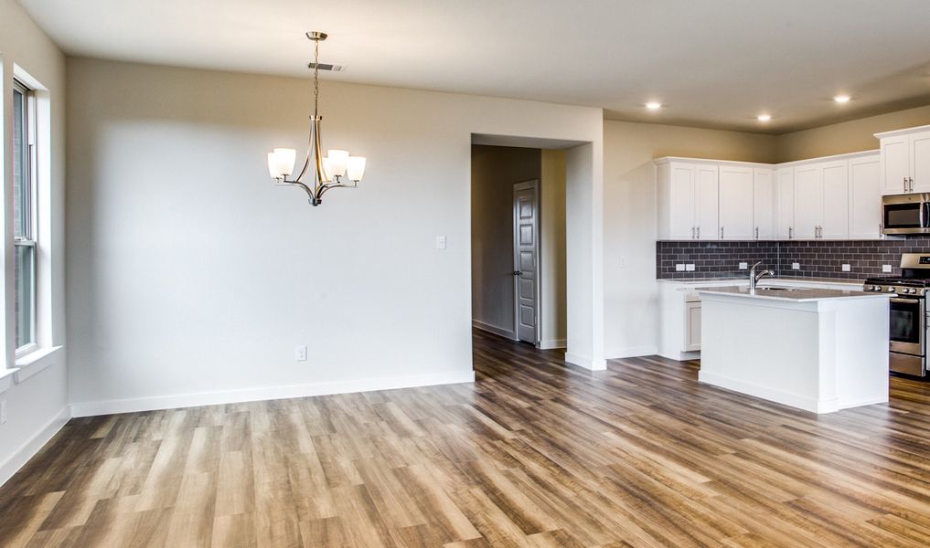 Bright dining area