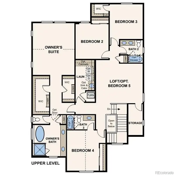2D floor plan layout of this home in Legacy at Kime Ranch, Parker, CO (Image 4). 2D floor plan layout of this home in Legacy at Kime Ranch, Parker, CO (Image 4).