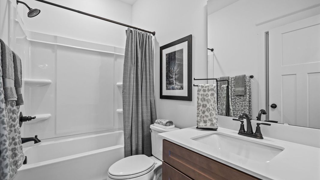 Representative furnished interior of a home built from the Stonehaven by DRB Homes in Pinebrook, Woodruff (Image 14).