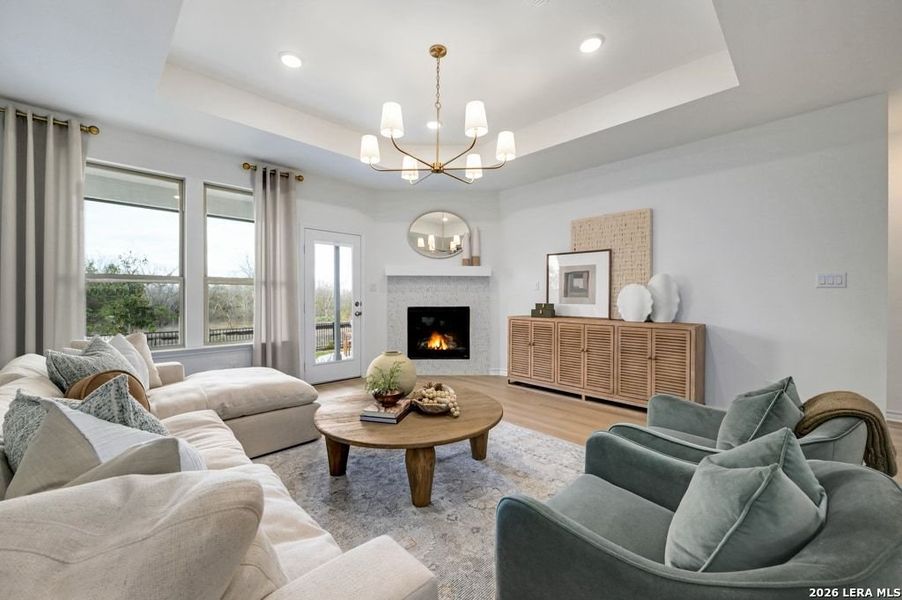 Furnished interior view inside a new home in Nopal Valley, San Antonio (Image 27).