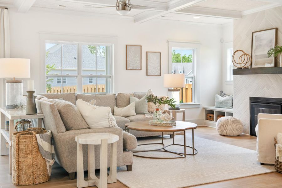 Representative furnished interior of a home built from the Harrison by Bill Clark Homes in Sidbury Landing, Wilmington (Image 5).