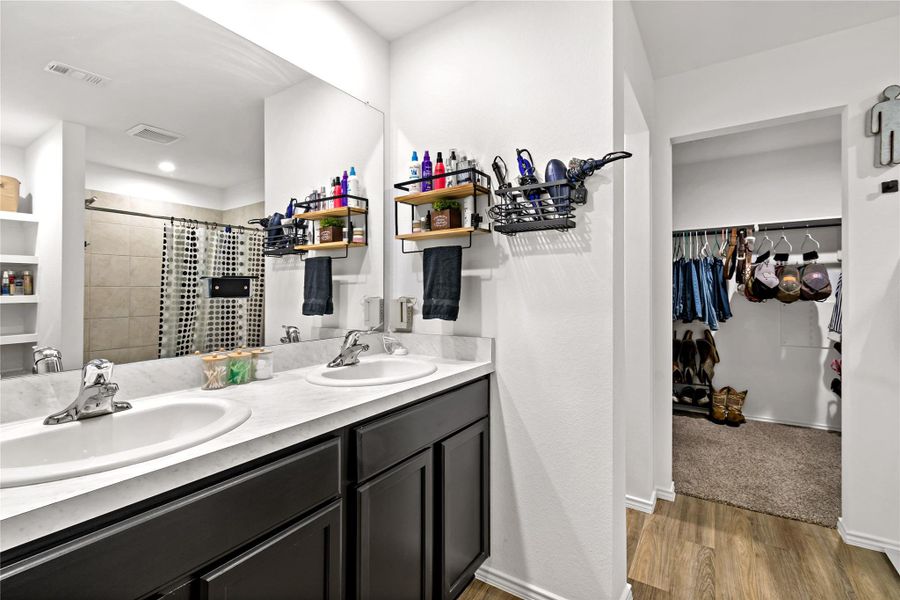 Furnished interior view inside a new home in Harrington Trails at The Canopies, New Caney (Image 15). Furnished interior view inside a new home in Harrington Trails at The Canopies, New Caney (Image 15).