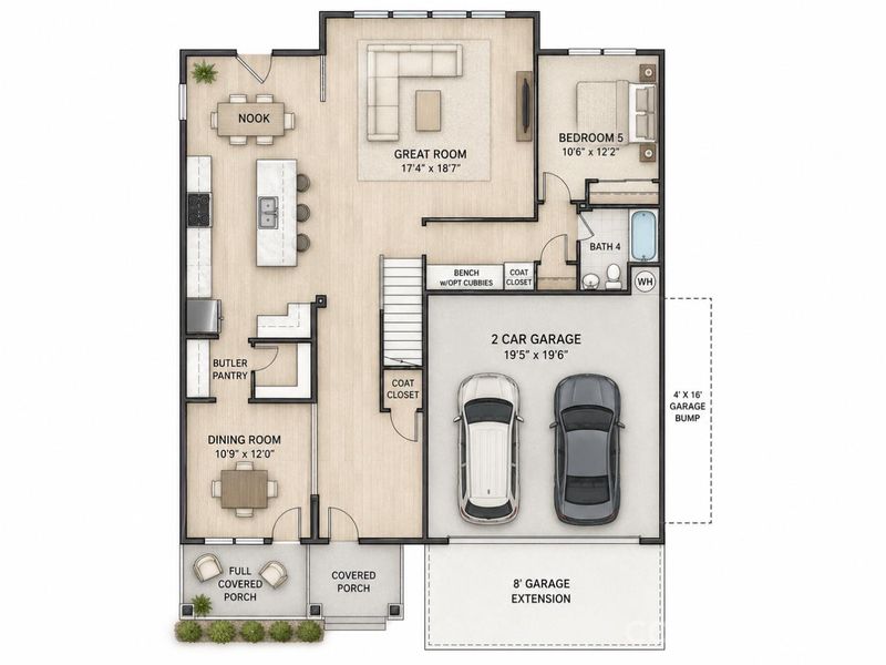2D floor plan layout of this home in , Matthews, NC (Image 3).