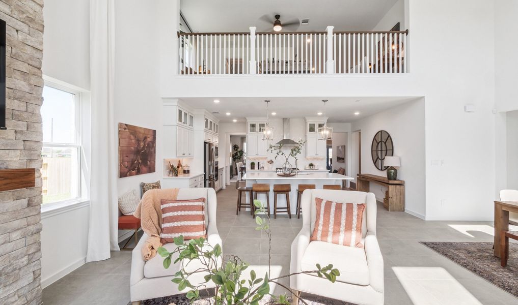 Great room with soaring ceiling Great room with soaring ceiling