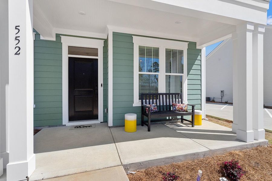 Exterior details and patio area of a home in Six Oaks, Summerville (Image 16).