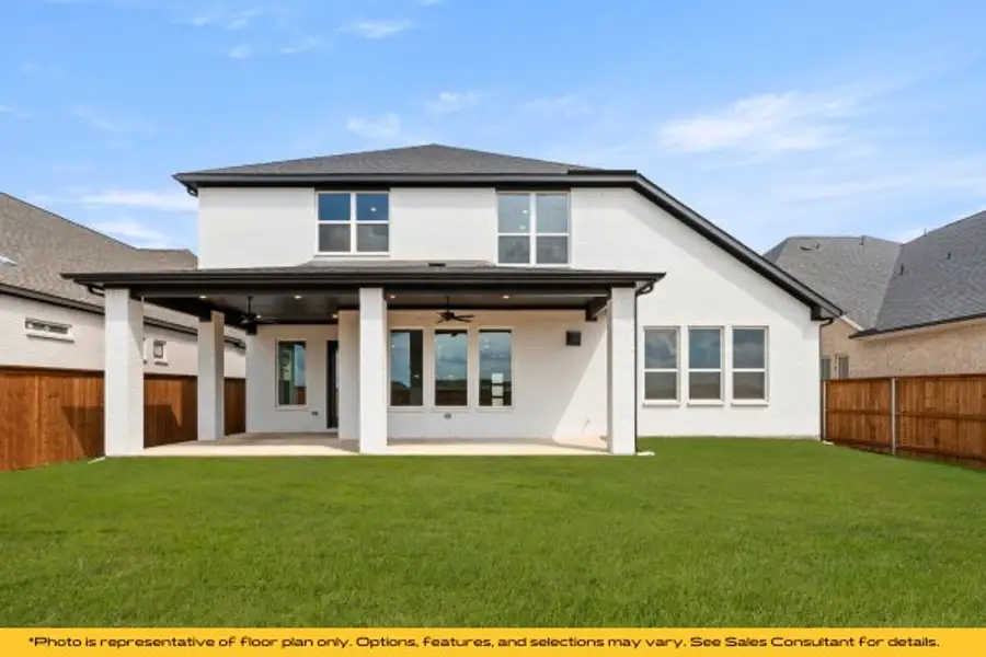 Representative exterior details of a home built from the Aspen by Stonefield Homes in Heath Golf and Yacht Club, Rockwall (Image 4).