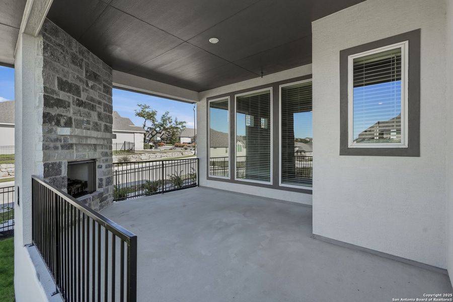 Exterior details and patio area of a home in Esperanza – New Phase Now Selling, Boerne (Image 25).