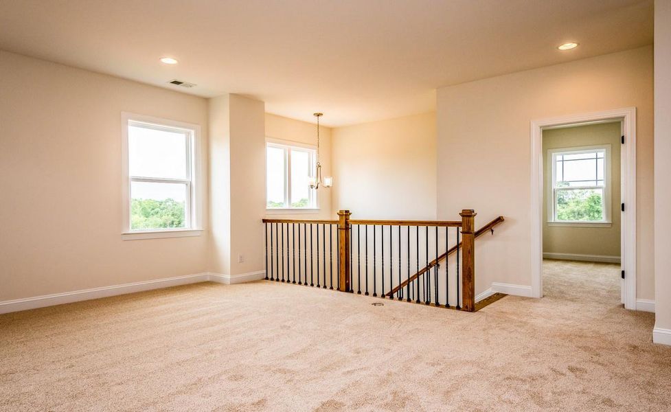 Representative unfurnished interior of a home built from the Princeton by Greybrook Homes in Harbor Watch, Statesville (Image 48).