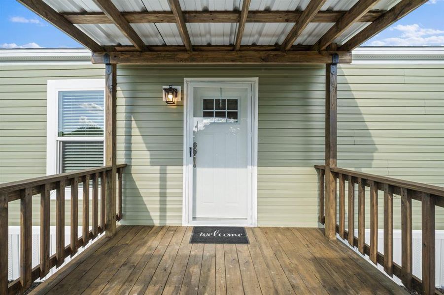 Exterior details and patio area of a home in , Gun Barrel City (Image 16).