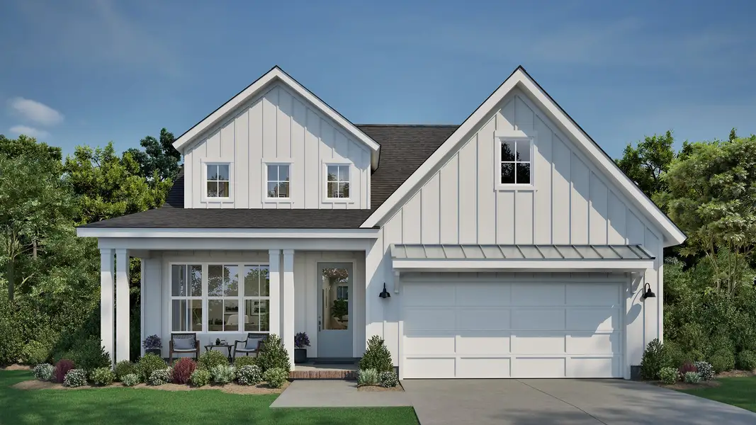 Representative exterior photo of a completed home built from the The Berkeley by New Leaf Builders in East Lake, Leland, NC (Image 5). Representative exterior photo of a completed home built from the The Berkeley by New Leaf Builders in East Lake, Leland, NC (Image 5).