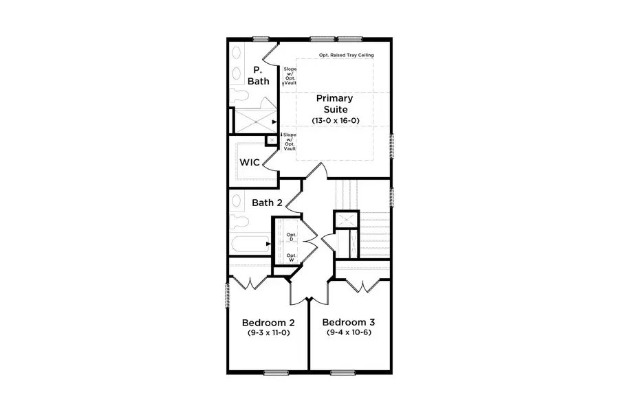 2D floor plan layout of this home in Daybreak, Newnan, GA (Image 4).