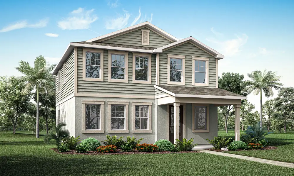 Representative exterior photo of a completed home built from the Grayton by Mattamy Homes in Meridian Parks, Orlando, FL (Image 5).