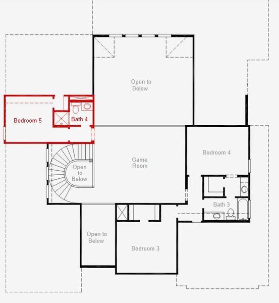 2D floor plan layout of this home in Painted Tree, McKinney, TX (Image 4).