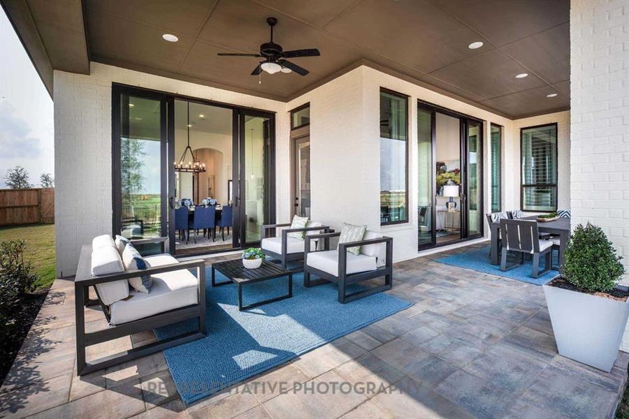 Exterior details and patio area of a home in Sandbrock Ranch, Aubrey (Image 2).