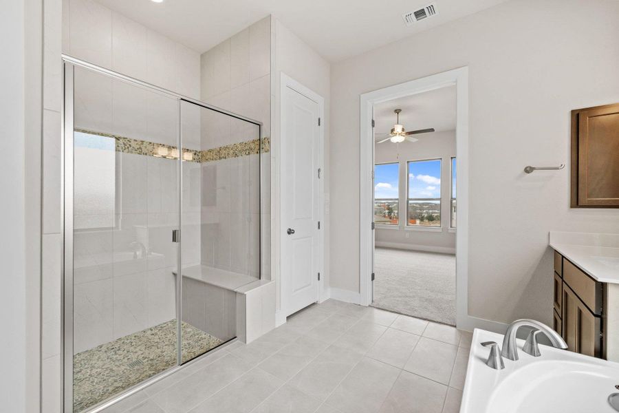 Walk-in shower in Primary Bath
