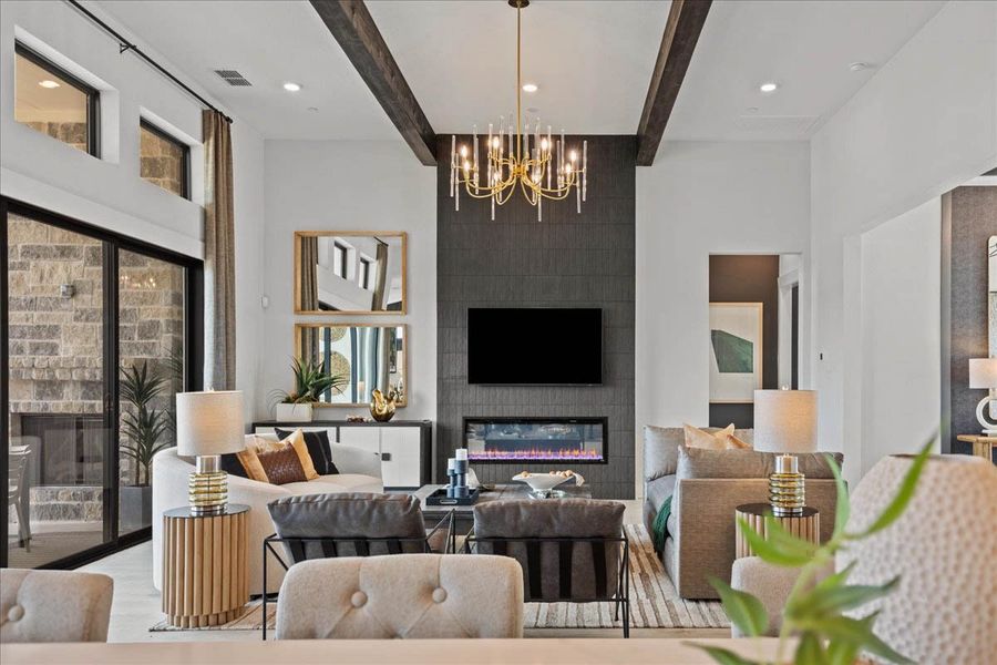 Furnished interior view inside a new home in Sweetwater, Austin (Image 42).