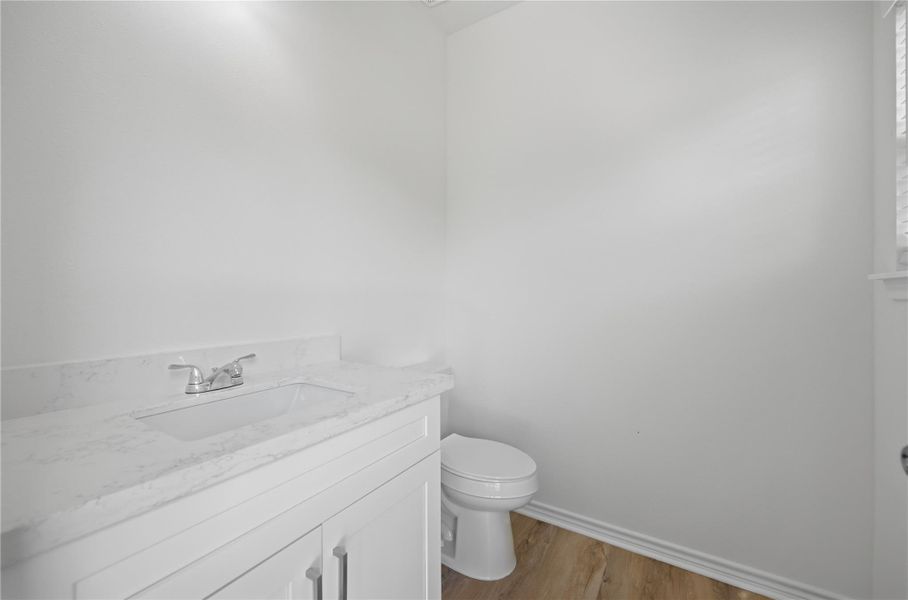 Half bath located on the back porch