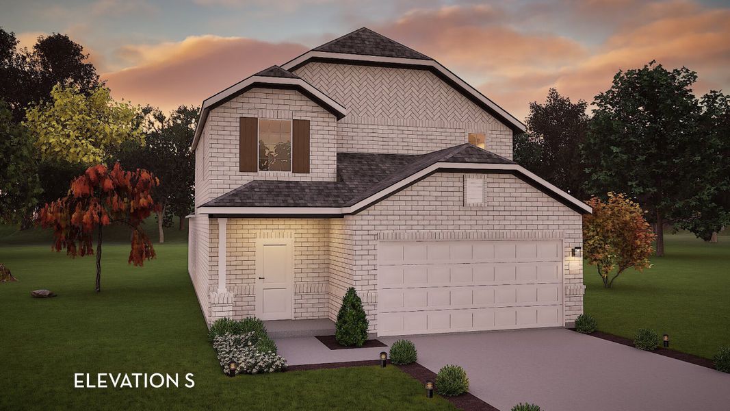 Representative exterior photo of a completed home built from the Hickory by CastleRock Communities in Westridge, McKinney, TX (Image 20).