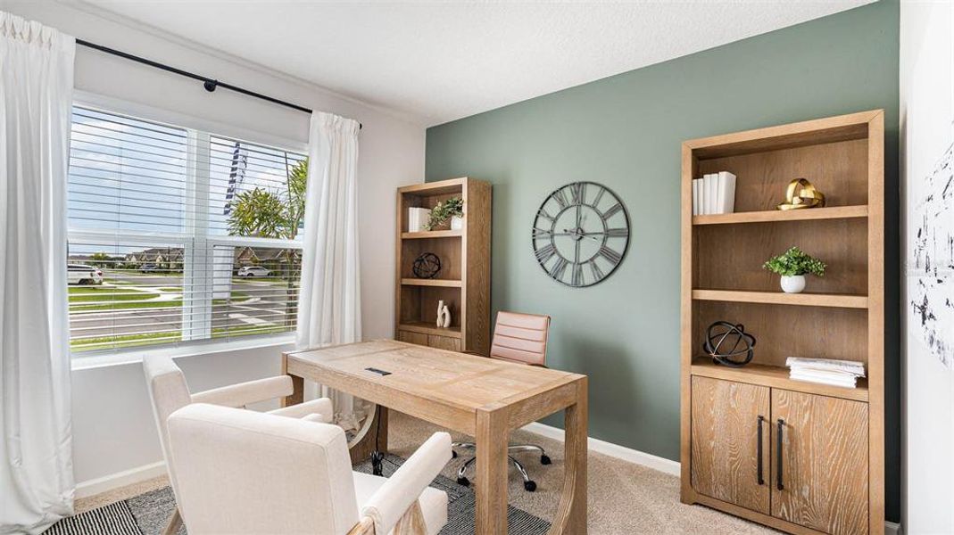 Furnished interior view inside a new home in , Clermont (Image 18). Furnished interior view inside a new home in , Clermont (Image 18).