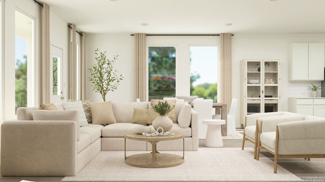 Furnished interior view inside a new home in Grace Valley, Cibolo (Image 12). Furnished interior view inside a new home in Grace Valley, Cibolo (Image 12).