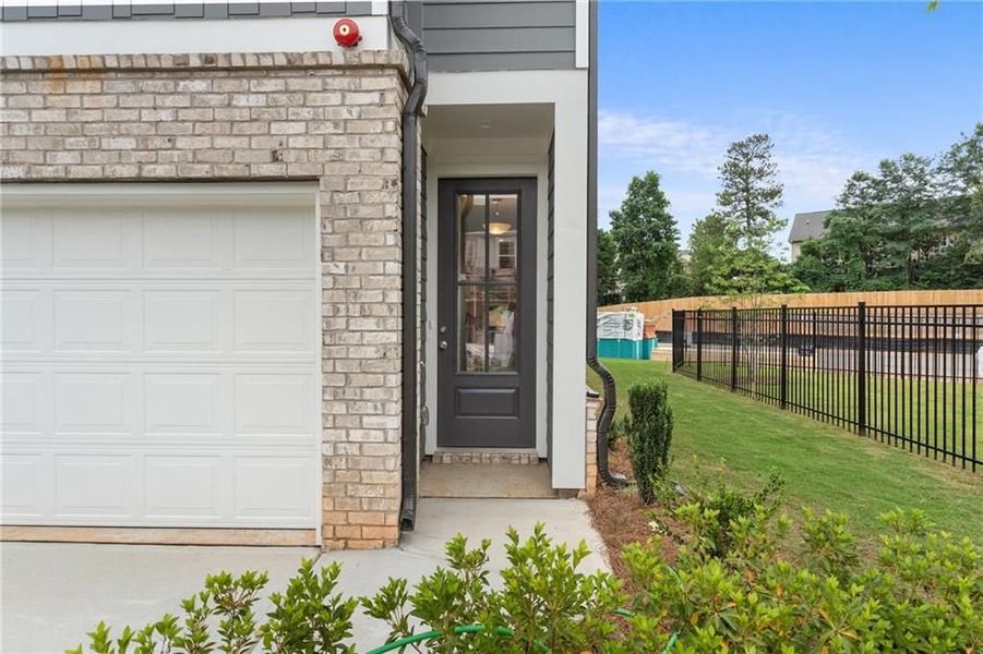 Front exterior of a new home in Rosehill Townhomes, Marietta, GA, highlighting curb appeal (Image 5).