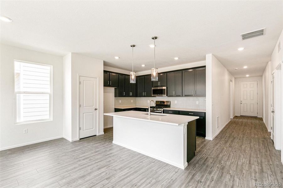 Furnished interior view inside a new home in Turnberry, Commerce City (Image 6). Furnished interior view inside a new home in Turnberry, Commerce City (Image 6).