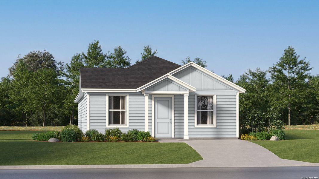 Front exterior of a new home in , Converse, TX, highlighting curb appeal (Image 20).