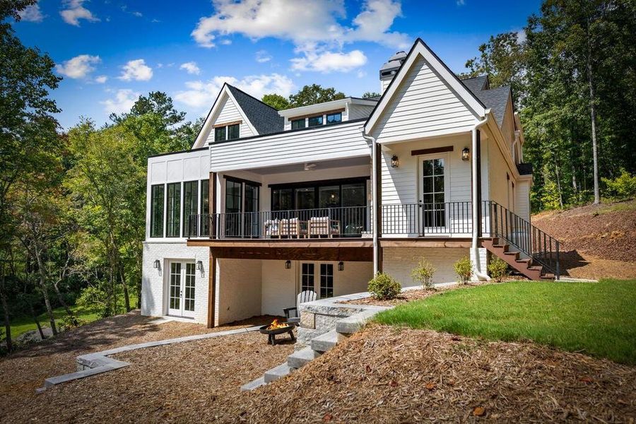 Exterior details and patio area of a home in , Ellijay (Image 3).