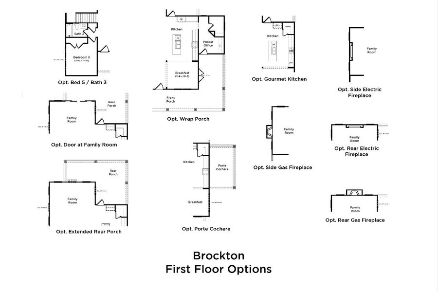 2D floor plan layout for the Brockton by DRB Homes in Miller Farm Single Family Homes, Pineville, NC (Image 9).