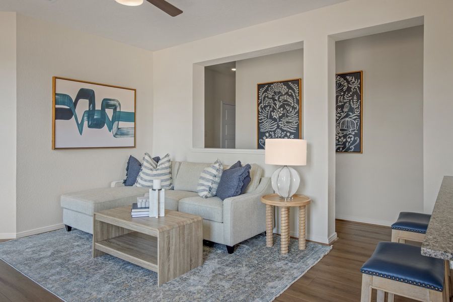 Representative furnished interior of a home built from the 1243 Modeled by KB Home in Brighton Trails, Hockley (Image 5).
