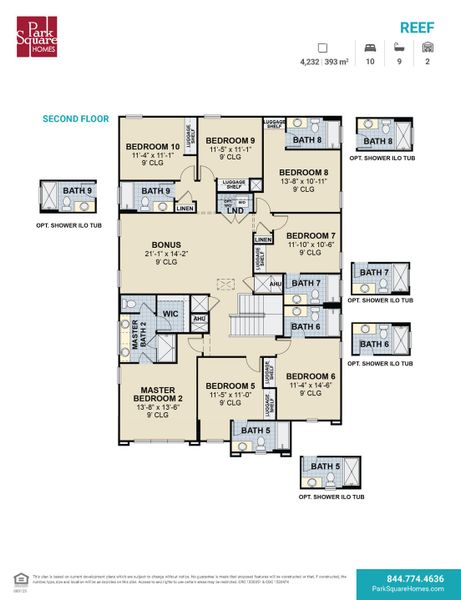 2D floor plan layout for the Reef by Park Square Residential in Elevated at Sonoma Resort, Kissimmee, FL (Image 3). 2D floor plan layout for the Reef by Park Square Residential in Elevated at Sonoma Resort, Kissimmee, FL (Image 3).