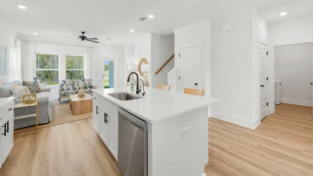 Furnished interior view inside a new home in Crest Bay Cottages, Miramar Beach (Image 11).