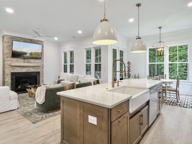 Furnished interior view inside a new home in Overlook at Copahee Sound, Awendaw (Image 44).