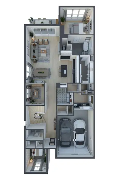2D floor plan layout for the Hawk by Tri Pointe Homes in Woodson’s Reserve, Spring, TX (Image 3).