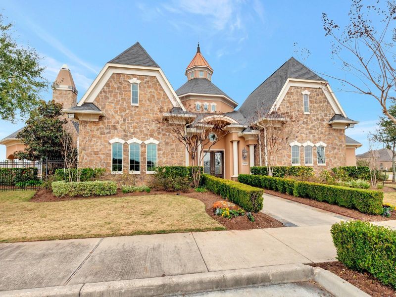Front exterior of a new home in Kingdom Heights, Rosenberg, TX, highlighting curb appeal (Image 1). Front exterior of a new home in Kingdom Heights, Rosenberg, TX, highlighting curb appeal (Image 1).