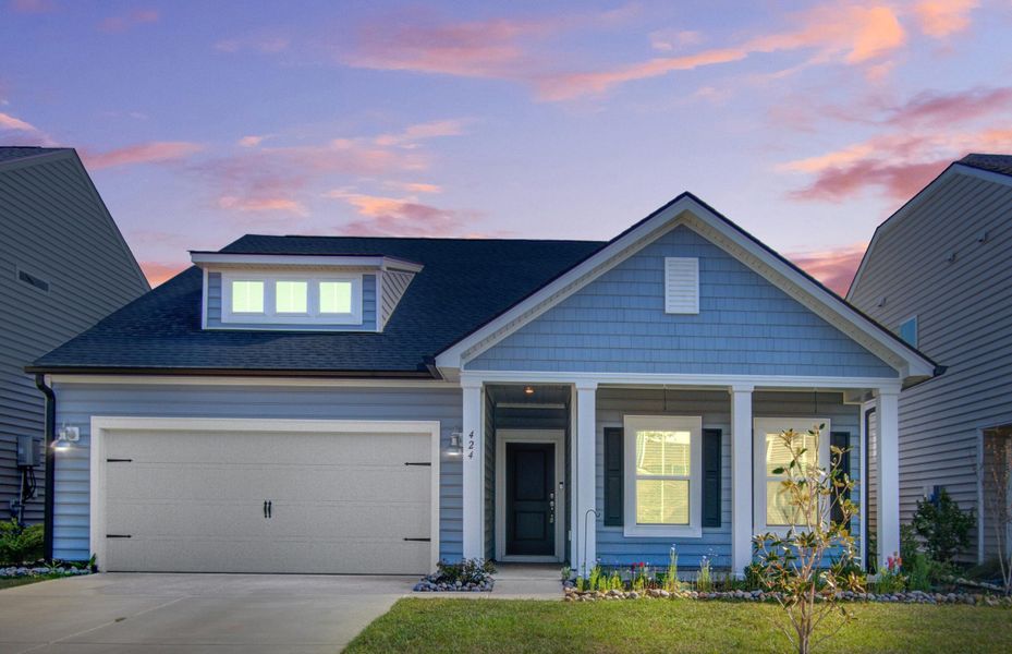 Front exterior of a new home in , Moncks Corner, SC, highlighting curb appeal (Image 24).