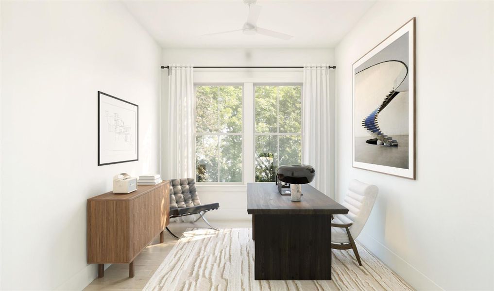 Home office (*Artist rendering used for illustration purposes only.) Home office (*Artist rendering used for illustration purposes only.)