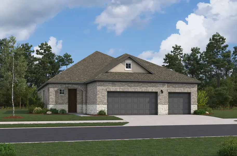 Representative exterior photo of a completed home built from the Alder by Beazer Homes in Cibolo Crossing, Universal City, TX (Image 6). Representative exterior photo of a completed home built from the Alder by Beazer Homes in Cibolo Crossing, Universal City, TX (Image 6).